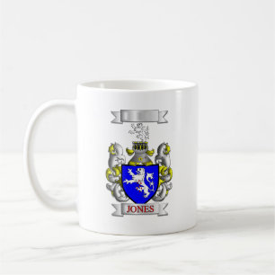 Tasse Classique Famille Jones Nom et Blason
