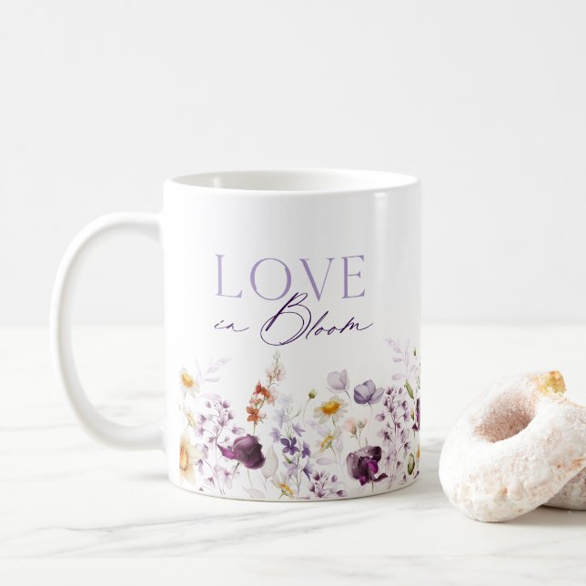 Tasse classique florale "Love in Bloom" (Avec donut)