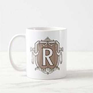 Tasse classique personnalisable de l'initiale "R"