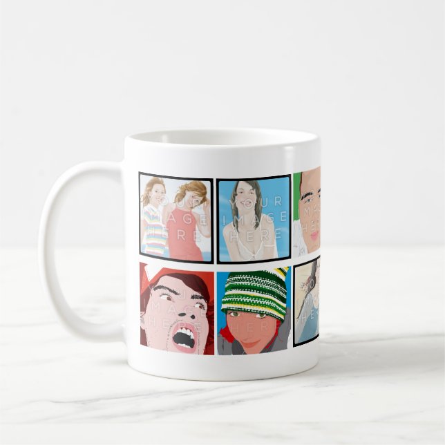 Tasse classique personnalisable d'Instagram (Gauche)