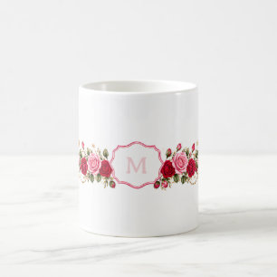 Tasse classique - Rose de la fête des mères (centr
