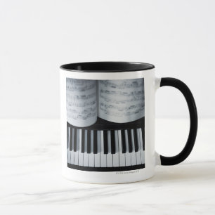 Tasse Clés de piano et cahier de musique