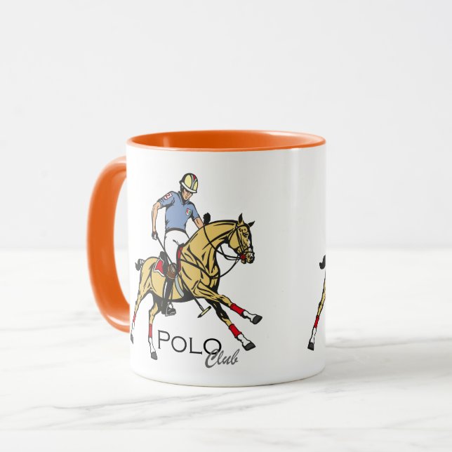 Tasse club de polo équestre (Devant gauche)