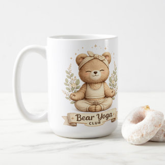 Tasse Club de Yoga de l'Ours Mignon | Ours Méditan