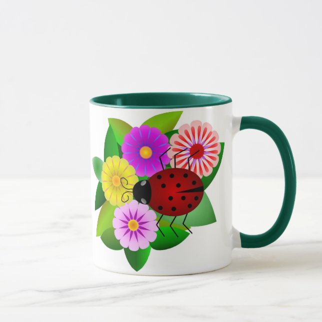 Tasse Coccinelle et fleurs (Droite)