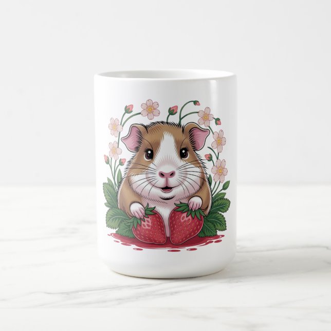Tasse Cochon d'Inde Espiègle au Jardin de Fraise Coffee Mug (Center)