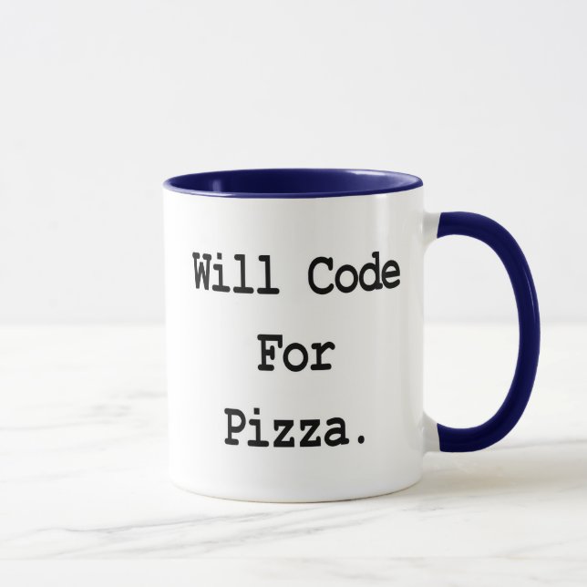 Tasse code pour la pizza (Droite)