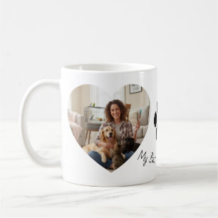 Tasse cœur avec photo de compagnie personnalisée