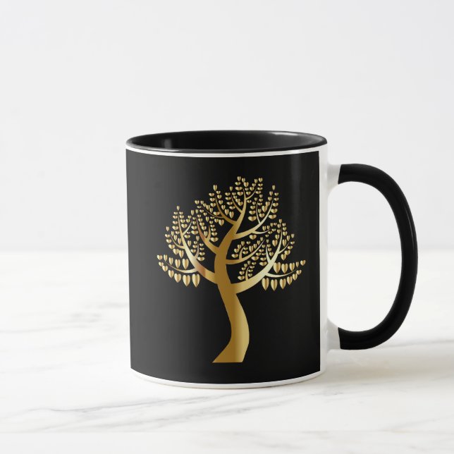Tasse Coeurs amateurs d'or sur un Gold Tree (Droite)
