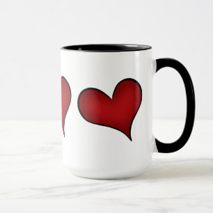 Tasse Coeurs de rouge de jour de Valentines