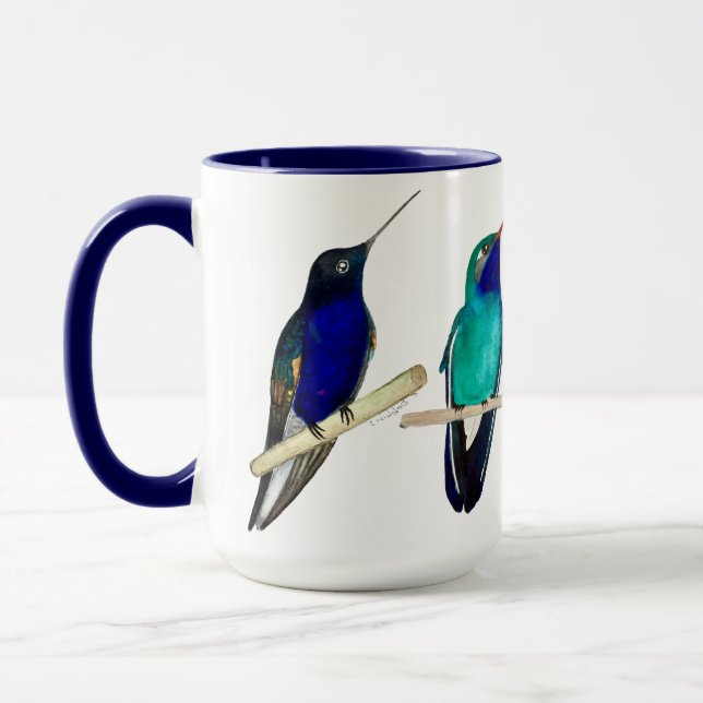 Tasse Colibris Bleus (Gauche)