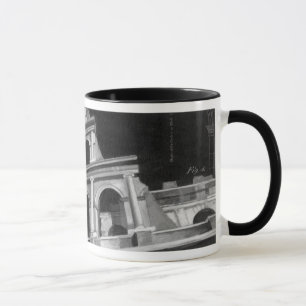 Tasse Colisée romaine avec dessins architecturaux