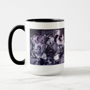 Tasse Collage vintage des mères et des enfants