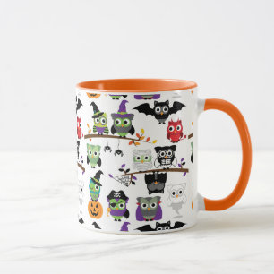 Tasse Collection De Chouettes D'Halloween Éffrayantes