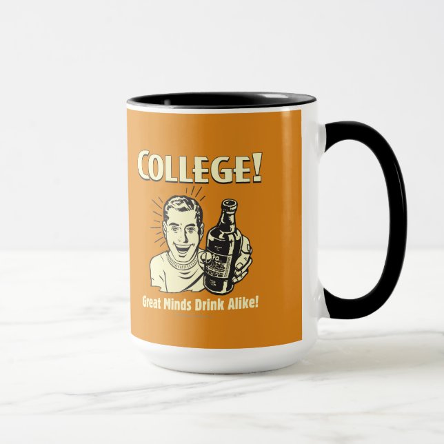 Tasse College : Les grands esprits boivent comme (Droite)