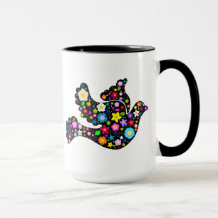 Tasse Colombe de fleurs d'été