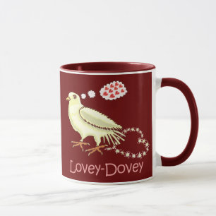 Tasse Colombe doucereuse drôle de Saint-Valentin