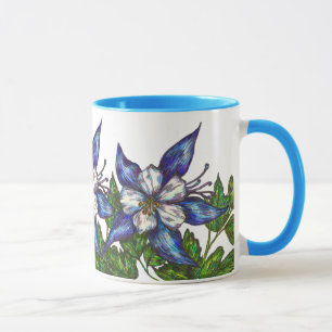 Tasse colonnes bleues