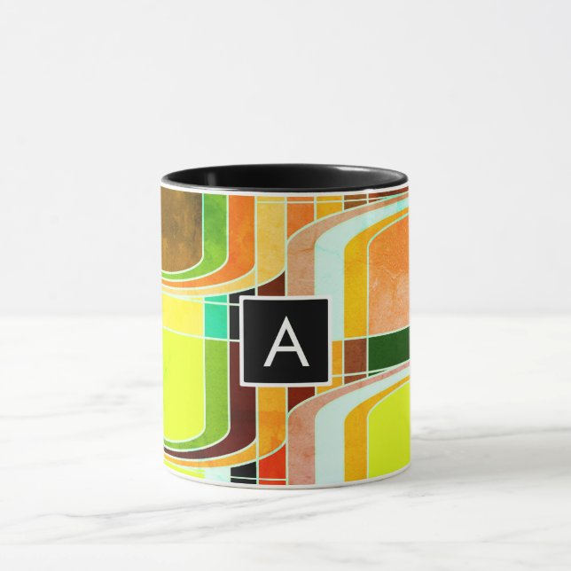 Tasse Coloré Funky Retro Inspiré (Centre)