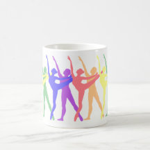 Tasse colorée de danse de ballet