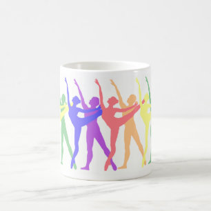 Tasse colorée de danse de ballet