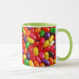Tasse colorée de motif de bonbon mou