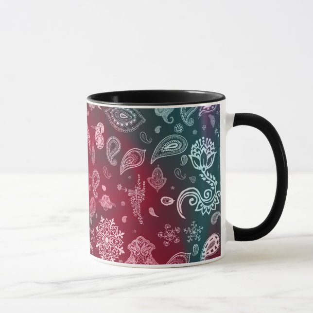 Tasse colorée de Paisley (Droite)