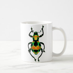 Tasse colorée de scarabée
