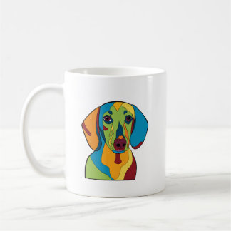 Tasse colorée de teckel