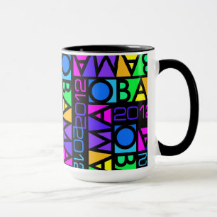 Tasse colorée d'Obama 2012 - choisissez le style
