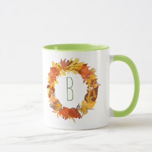 Tasse Coloris d'automne Feuilles Illustration de la cour