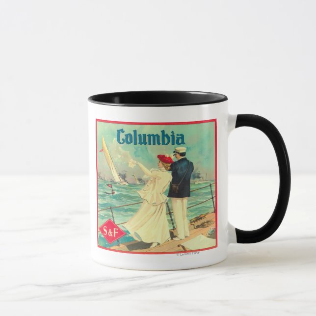 Tasse Columbia Orange Étiquette (Droite)