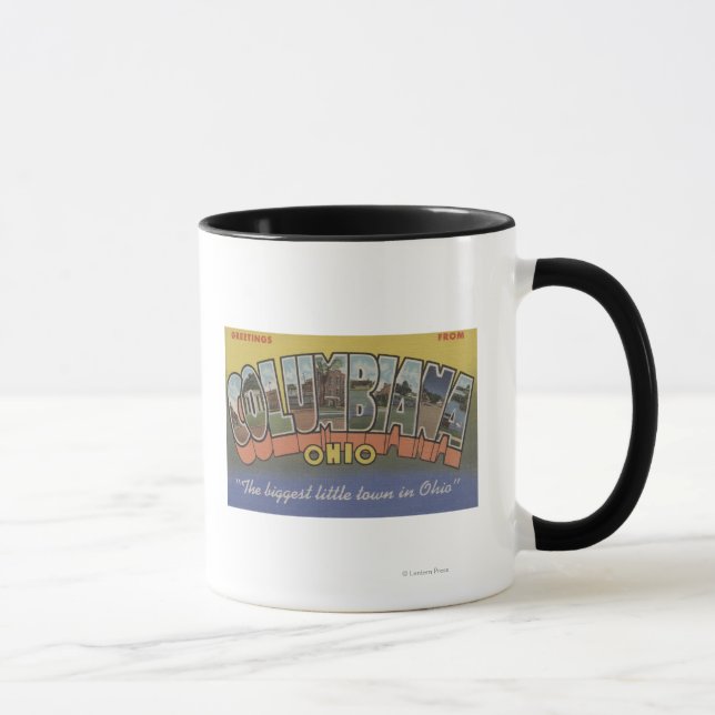 Tasse Columbiana, Ohio - Scènes de grandes lettres (Droite)