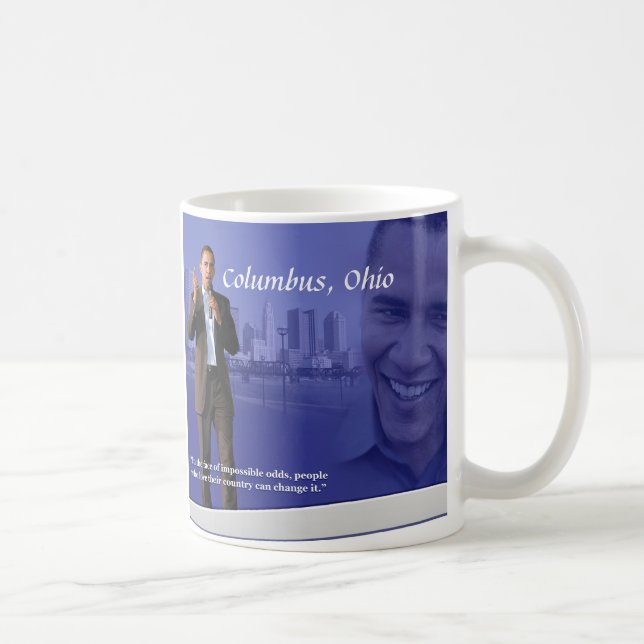 Tasse Columbus, Ohio d'OBAMA (Droite)