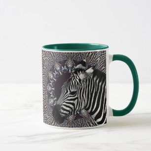 Tasse combinée de vert d'art de zèbre