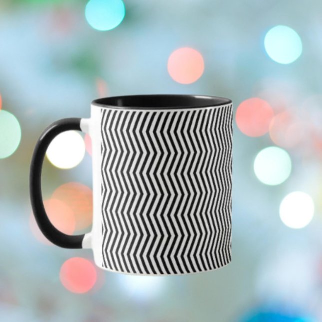 Tasse Combo Lignes Géométriques Monochromes (Créateur téléchargé)