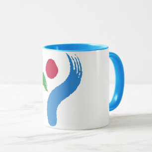Tasse combo noire avec drapeau de Séoul, Corée du 