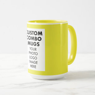 Tasse combo personnalisée avec cadre photo 4:6 jau
