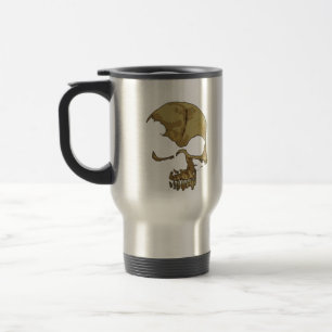 Tasse comique de voyage de crâne