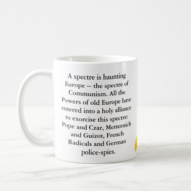 Tasse communiste de manifeste (Gauche)