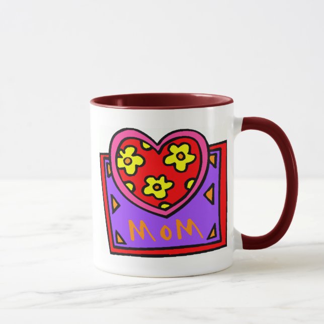 Tasse Conception de coeur de maman (Droite)