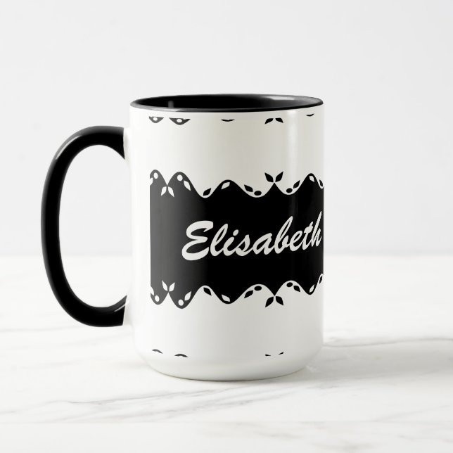 Tasse Conception de monogramme customisée (Gauche)