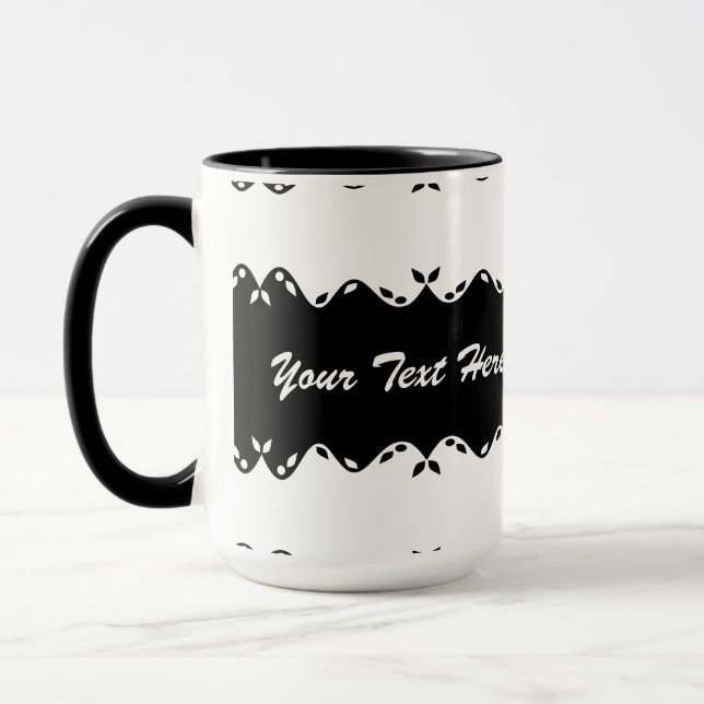 Tasse Conception de monogramme customisée (Gauche)