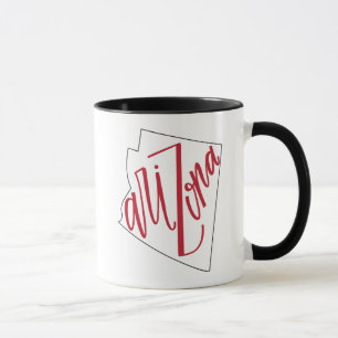 Tasse Conception de typographie d'état de l'Arizona