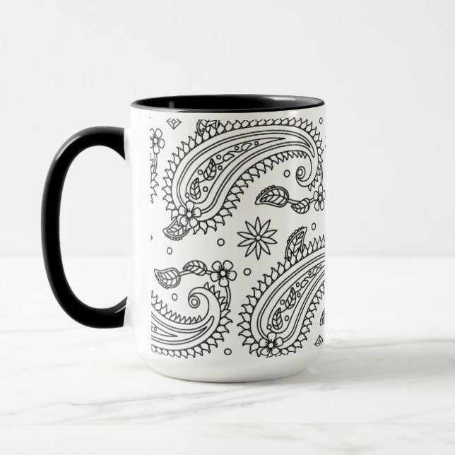 Tasse Conception inspirée de Paisley (Gauche)