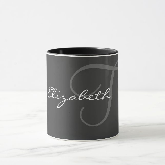 Tasse Conception simple de monogramme (Centre)