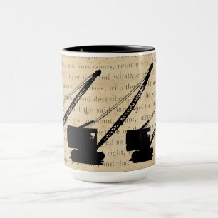 Tasse Conducteur de grue Grue Antique Vintage Crawler