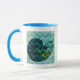 Tasse Conque en spirale Shell de turquoise