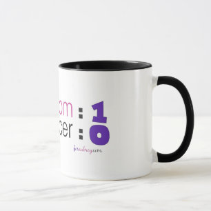 Tasse Conscience de Cancer - ma maman : 1 Cancer : 0