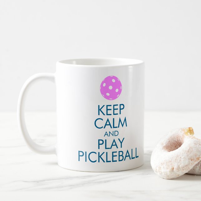 Tasse "CONSERVEZ de CALME ET de JEU PICKLEBALL" (Avec donut)